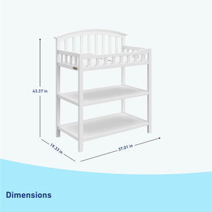 white changing table dimensions