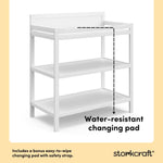 Alpine white changing table changing pad callout