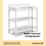 Alpine white changing table changing pad callout