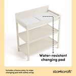 Alpine frosted oat changing table changing pad callout