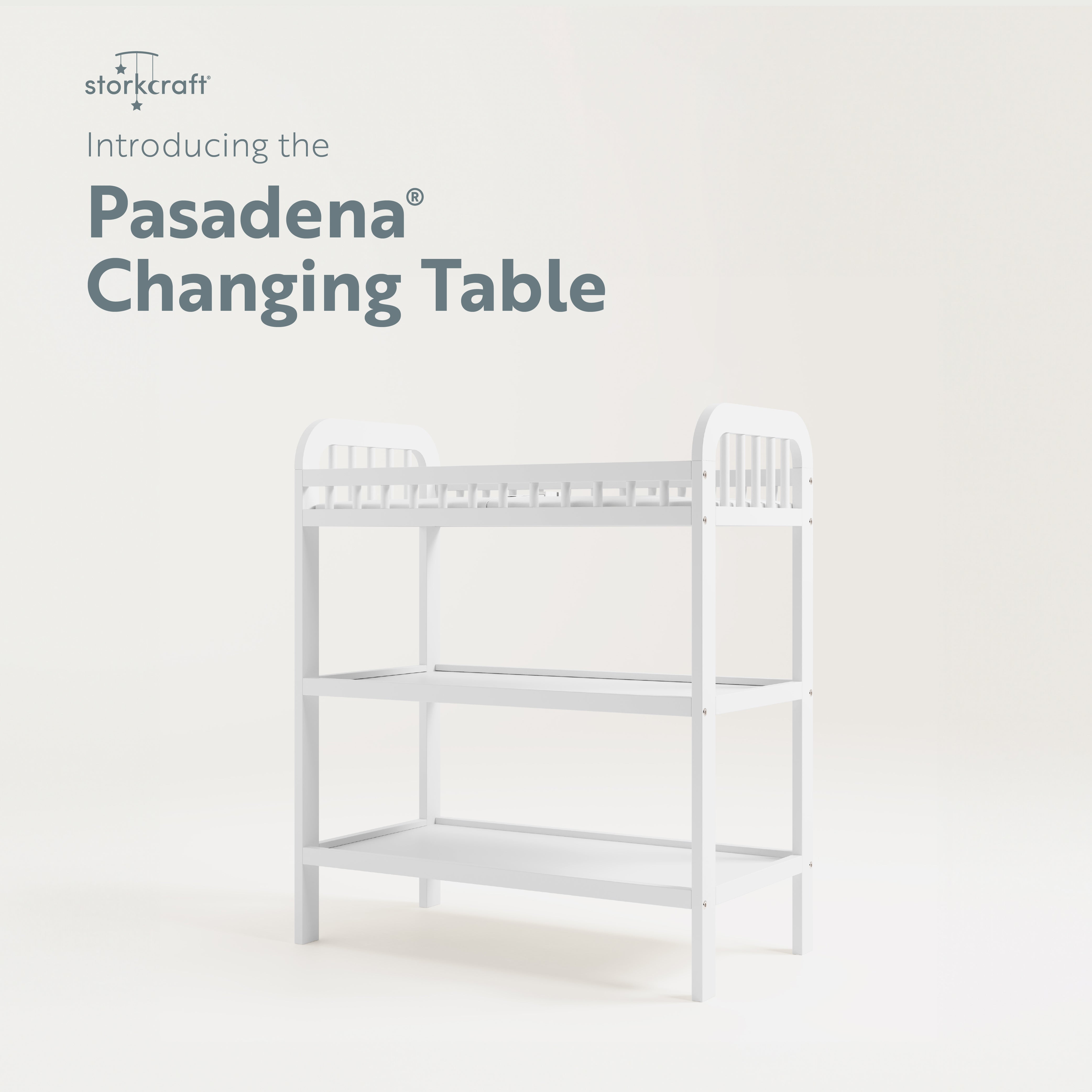 storkcraft pasadena white changing table callout