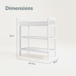 storkcraft pasadena white changing table dimensions callout