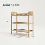 storkcraft pasadena driftwood changing table dimensions callout