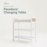 storkcraft pasadena white with driftwood changing table callout