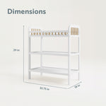 storkcraft pasadena white with driftwood changing table dimensions callout