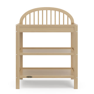 front view of driftwood changing table