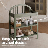 Olivia olive changing table callout