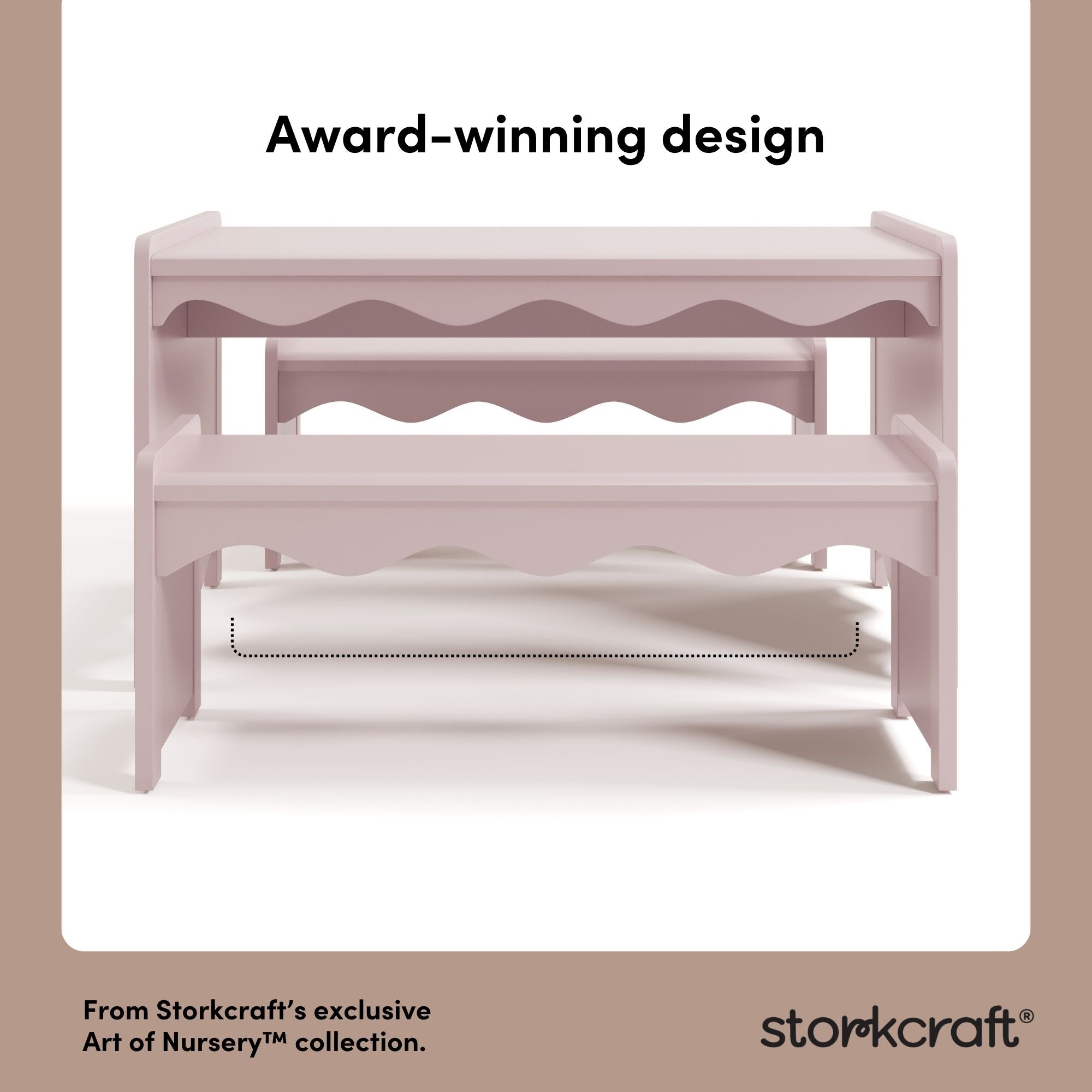 Casablanca blush bench and table set style callout