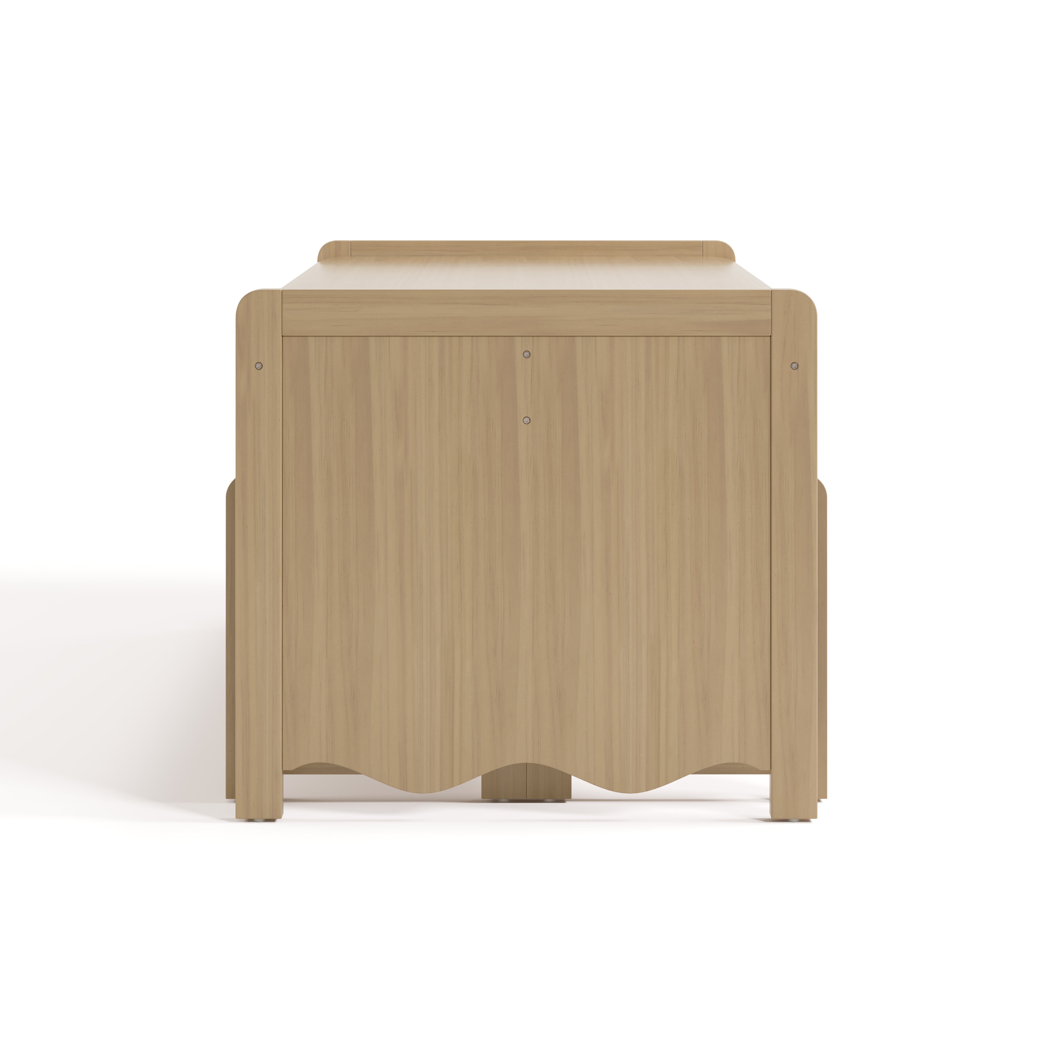 Side view of Casablanca driftwood bench and table set