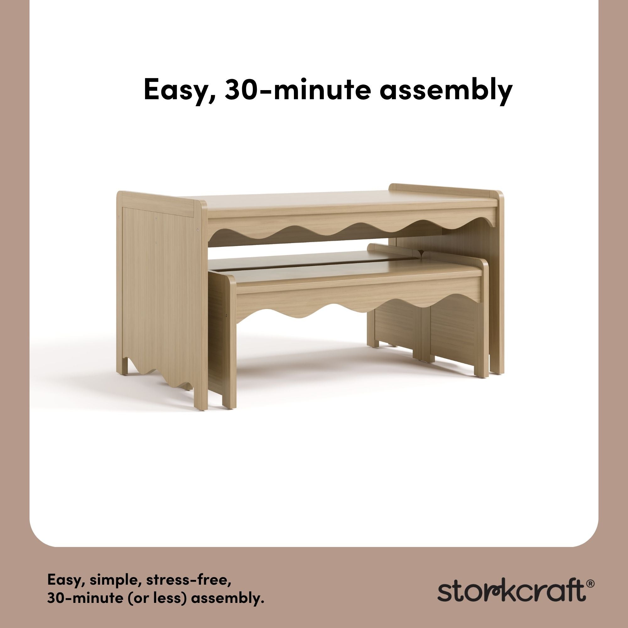 Casablanca driftwood bench and table set assembly callout