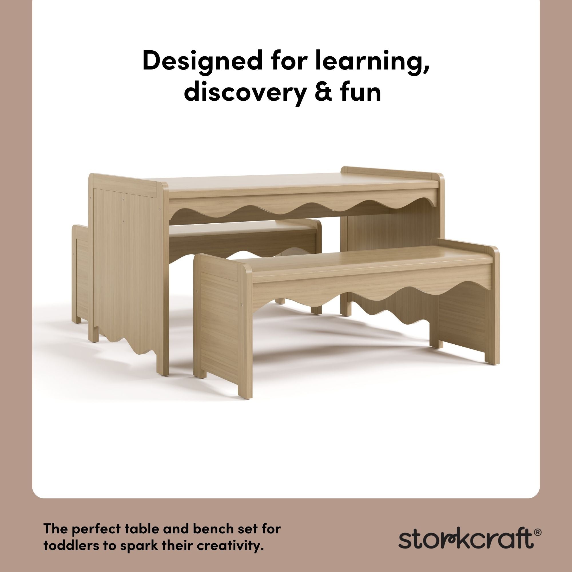 Casablanca driftwood bench and table set design callout