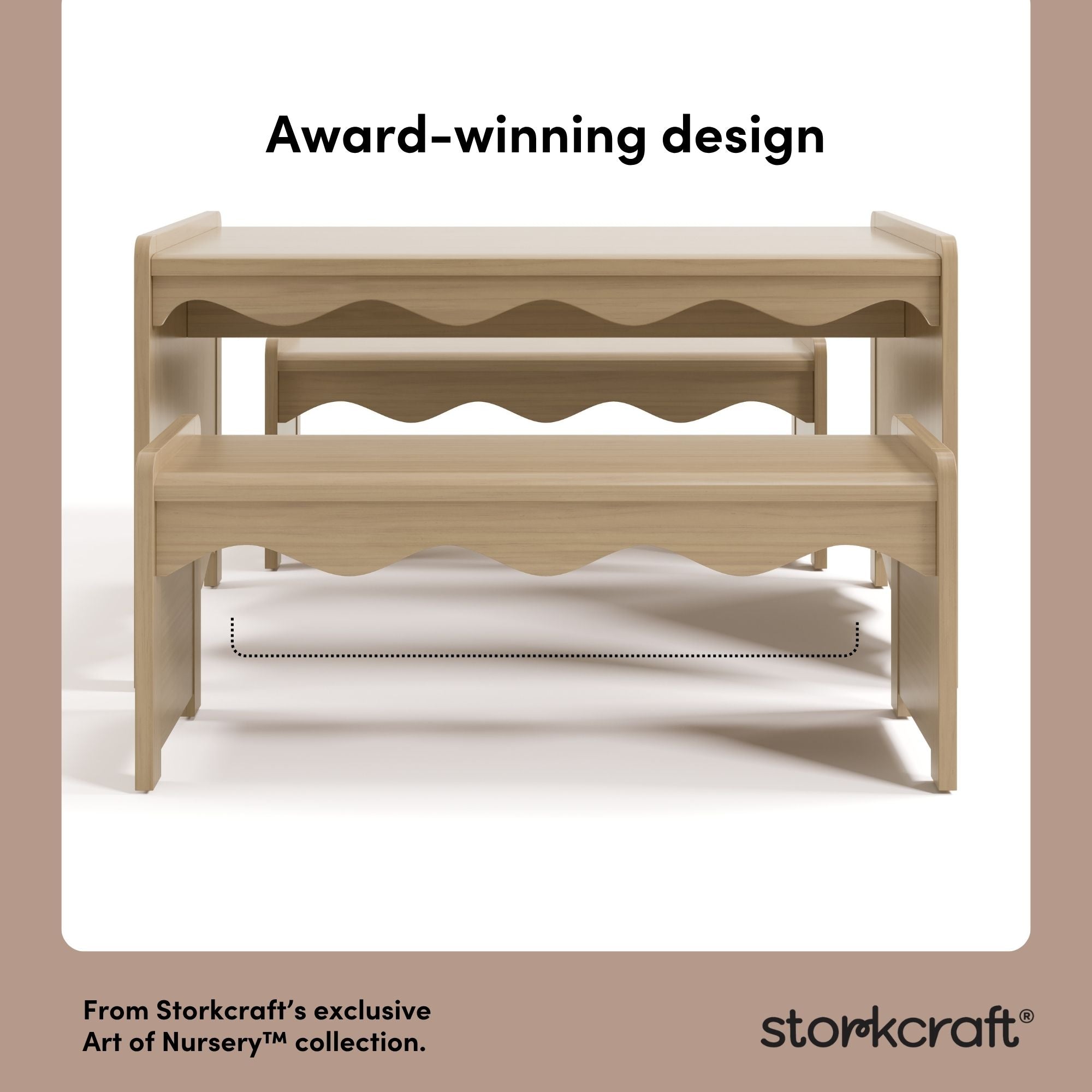 Casablanca driftwood bench and table set style callout