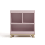 storkcraft modern convertible changing table blush with driftwood front view