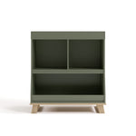 storkcraft modern convertible changing table olive with driftwood front view