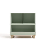 storkcraft modern convertible changing table sage with driftwood front view