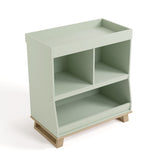 storkcraft modern convertible changing table sage with driftwood top view