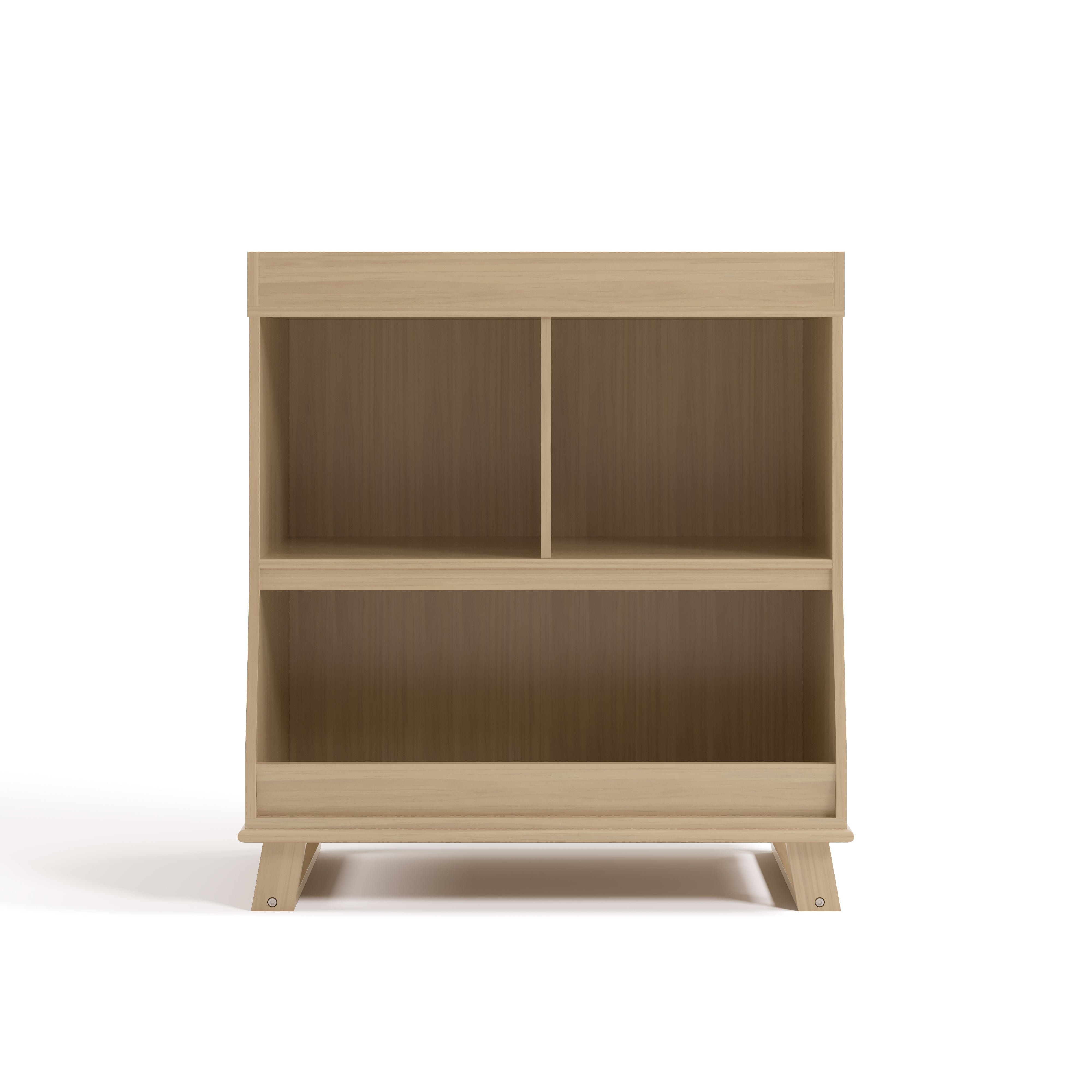 storkcraft modern convertible changing table driftwood front view