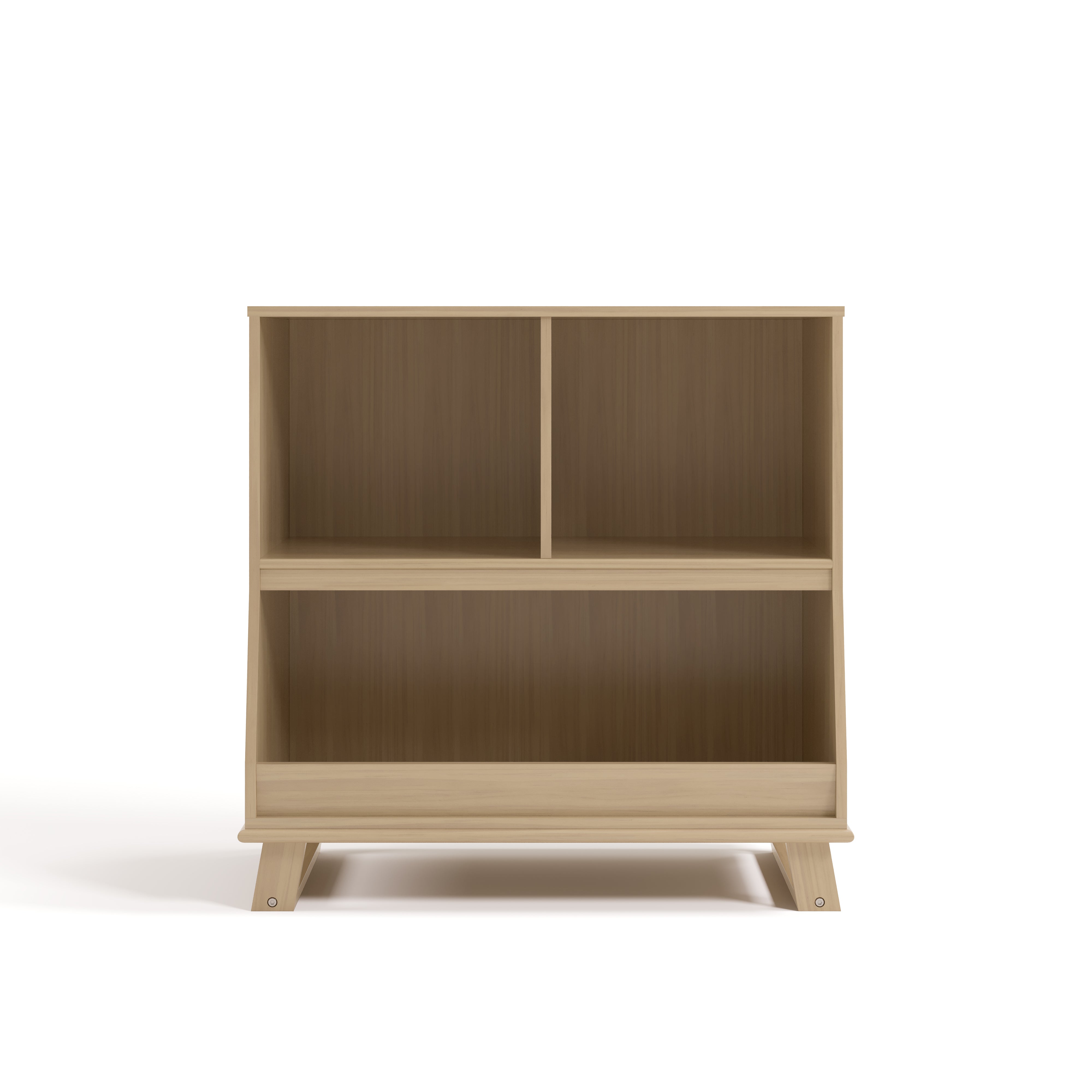 storkcraft modern convertible changing table driftwood without topper front view