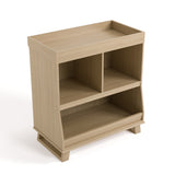 storkcraft modern convertible changing table driftwood top view