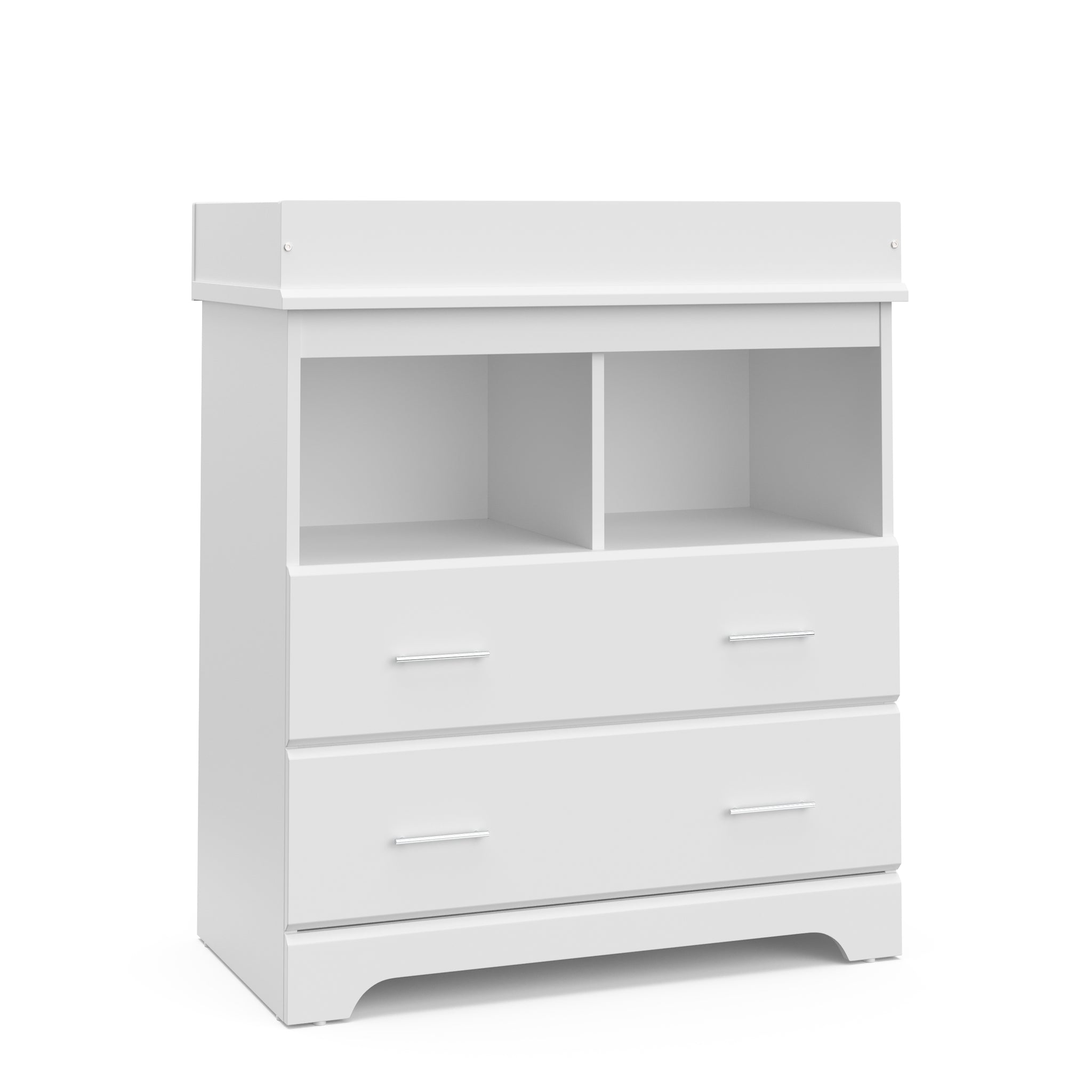 white 2 drawer chest with changing topper