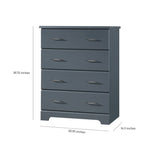 brookside 4 drawer gray dresser dimensions