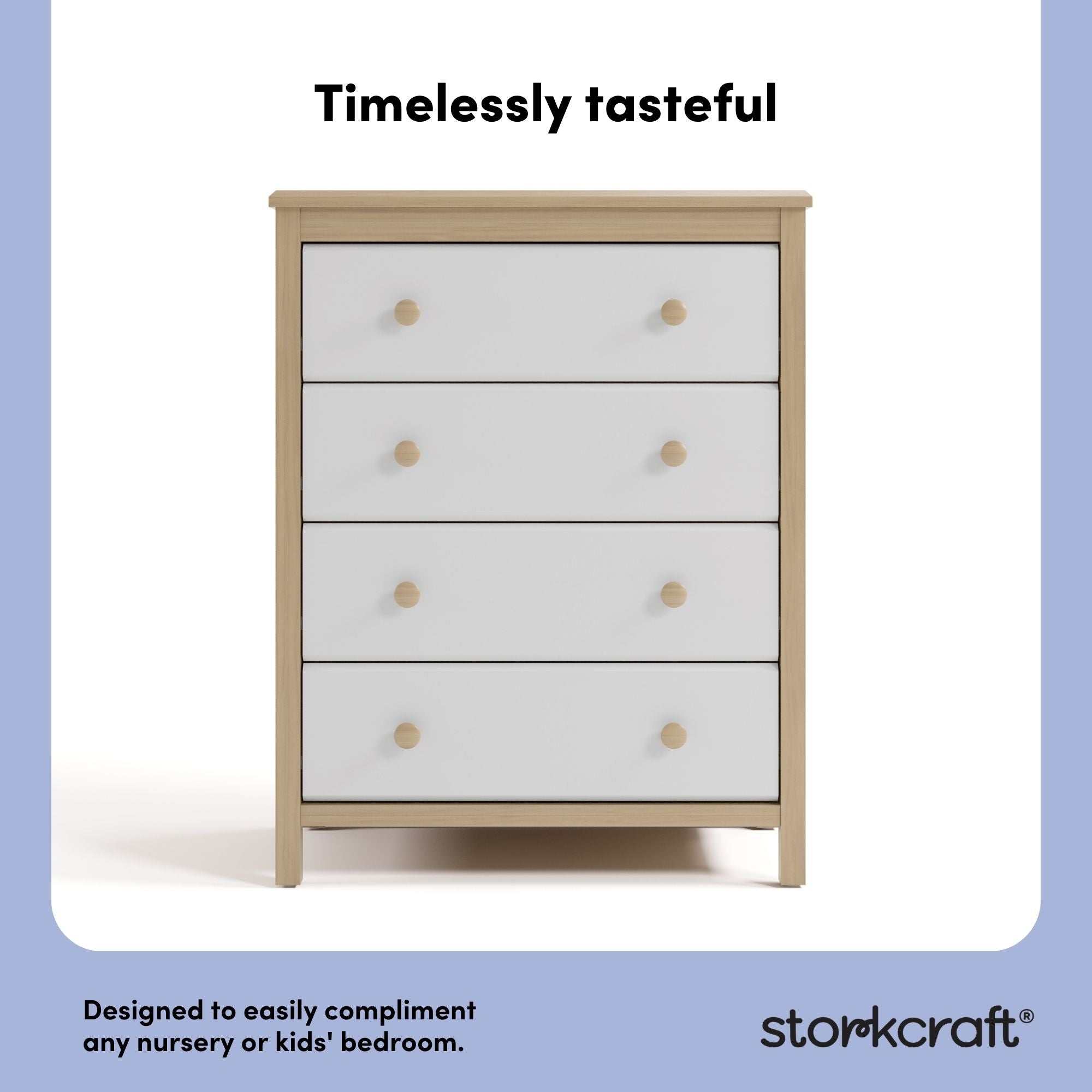 alpine driftwood with white 4 drawer dresser style callout