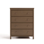 alpine hazelnut 4 drawer dresser front view