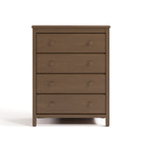 alpine hazelnut 4 drawer dresser front view