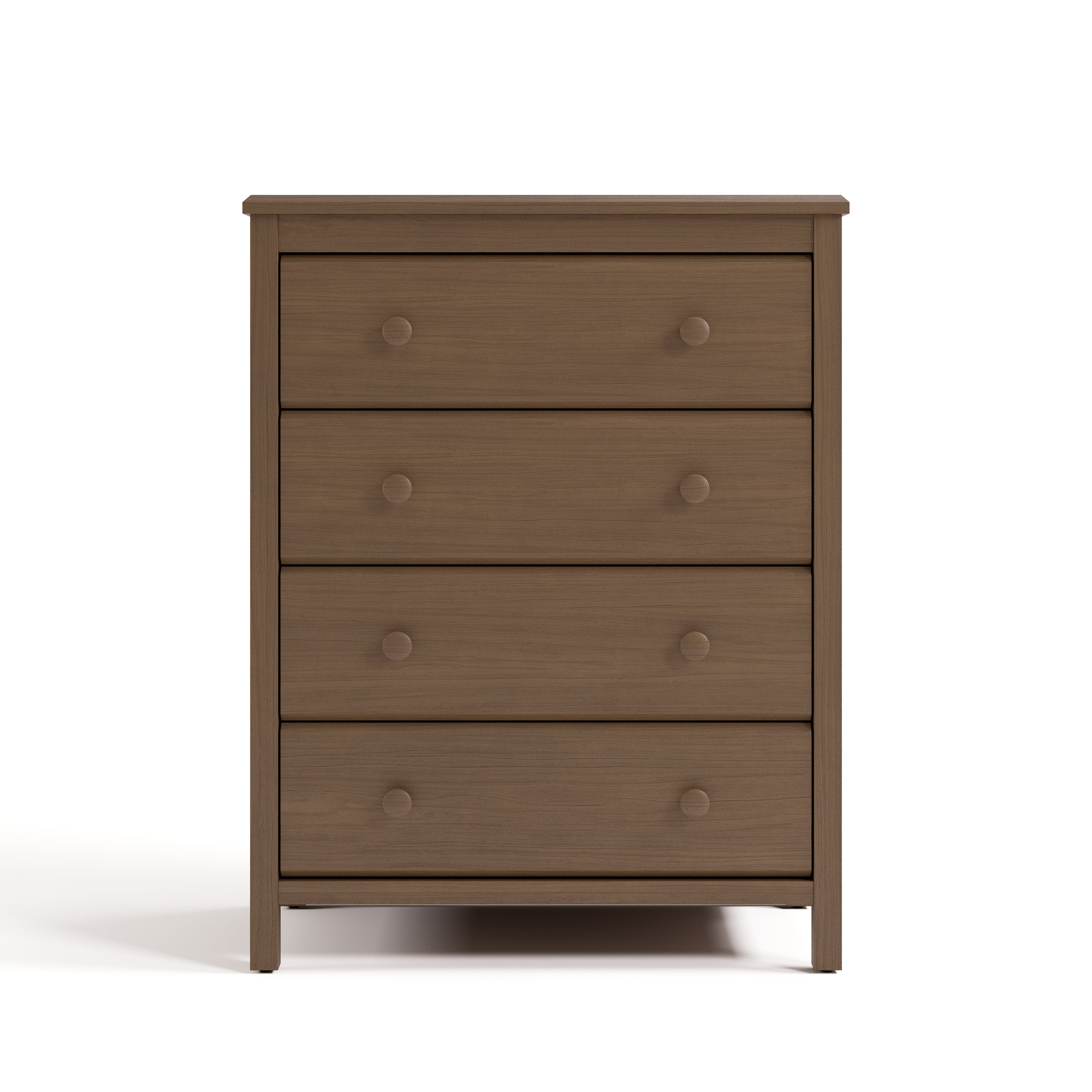 alpine hazelnut 4 drawer dresser front view