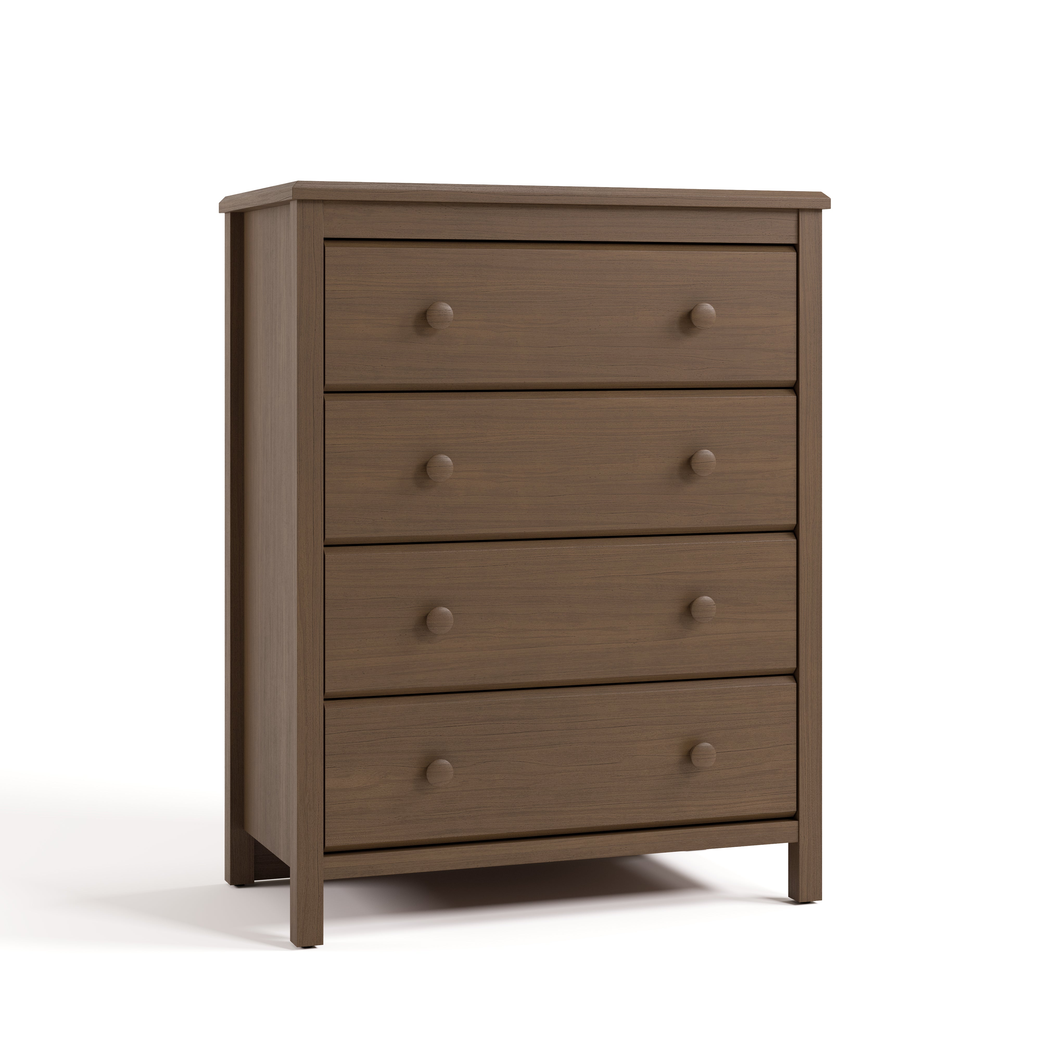 alpine hazelnut 4 drawer dresser angle view