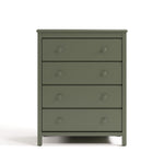 alpine olive 4 drawer dresser front view