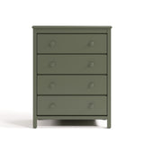 alpine olive 4 drawer dresser front view