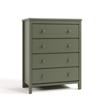 alpine olive 4 drawer dresser angle view