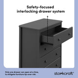 alpine gray 4 drawer dresser interlocking drawer system callout