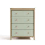alpine driftwood with sage 4 drawer dresser front view