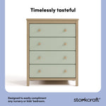 alpine driftwood with sage 4 drawer dresser style callout