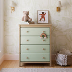 alpine driftwood with sage 4 drawer dresser in nursery