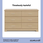 storkcraft brookside driftwood 6 drawer dresser design callout