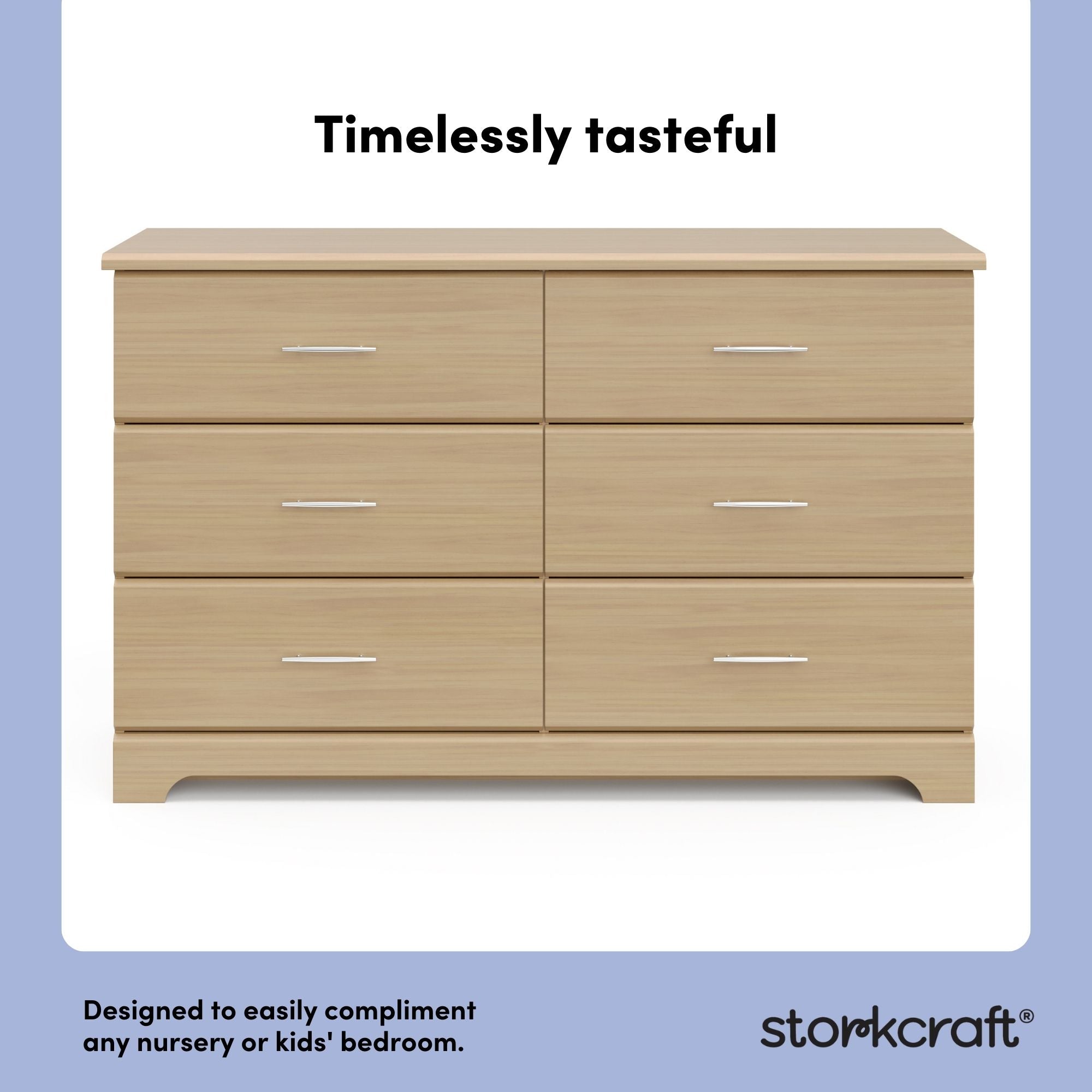 storkcraft brookside driftwood 6 drawer dresser design callout