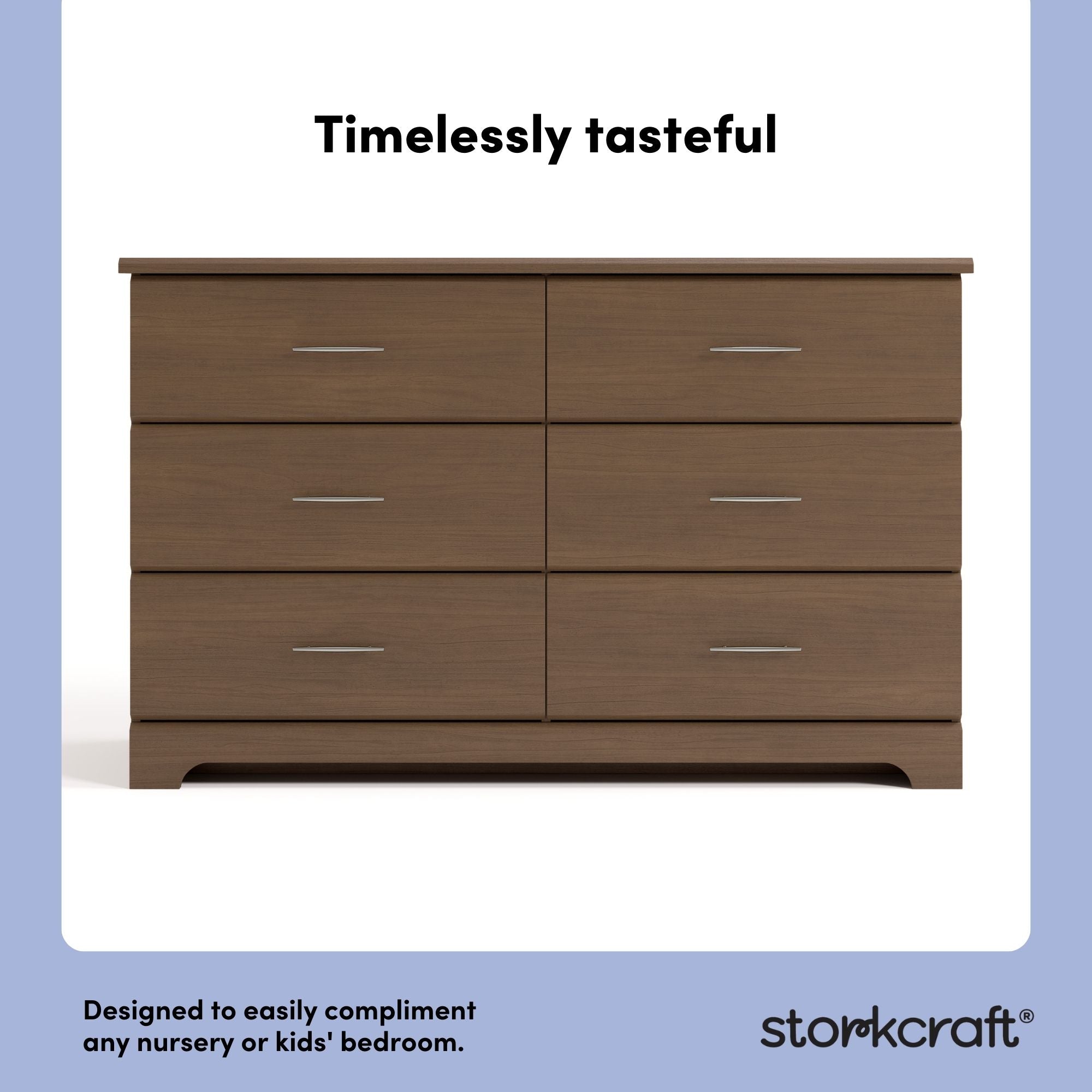 storkcraft brookside hazelnut 6 drawer dresser design callout