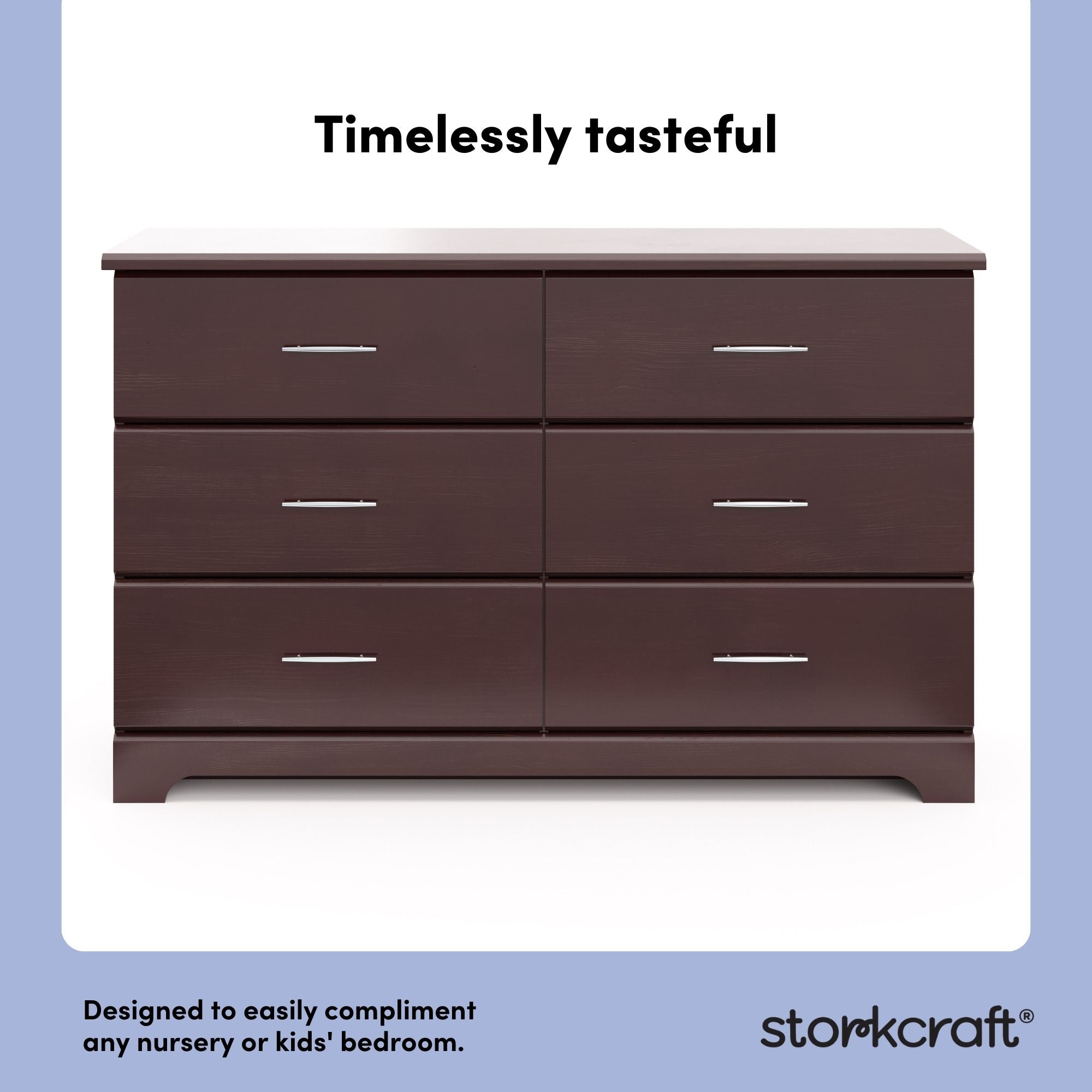 storkcraft brookside espresso 6 drawer dresser design callout