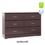 storkcraft brookside espresso 6 drawer with certifications callout