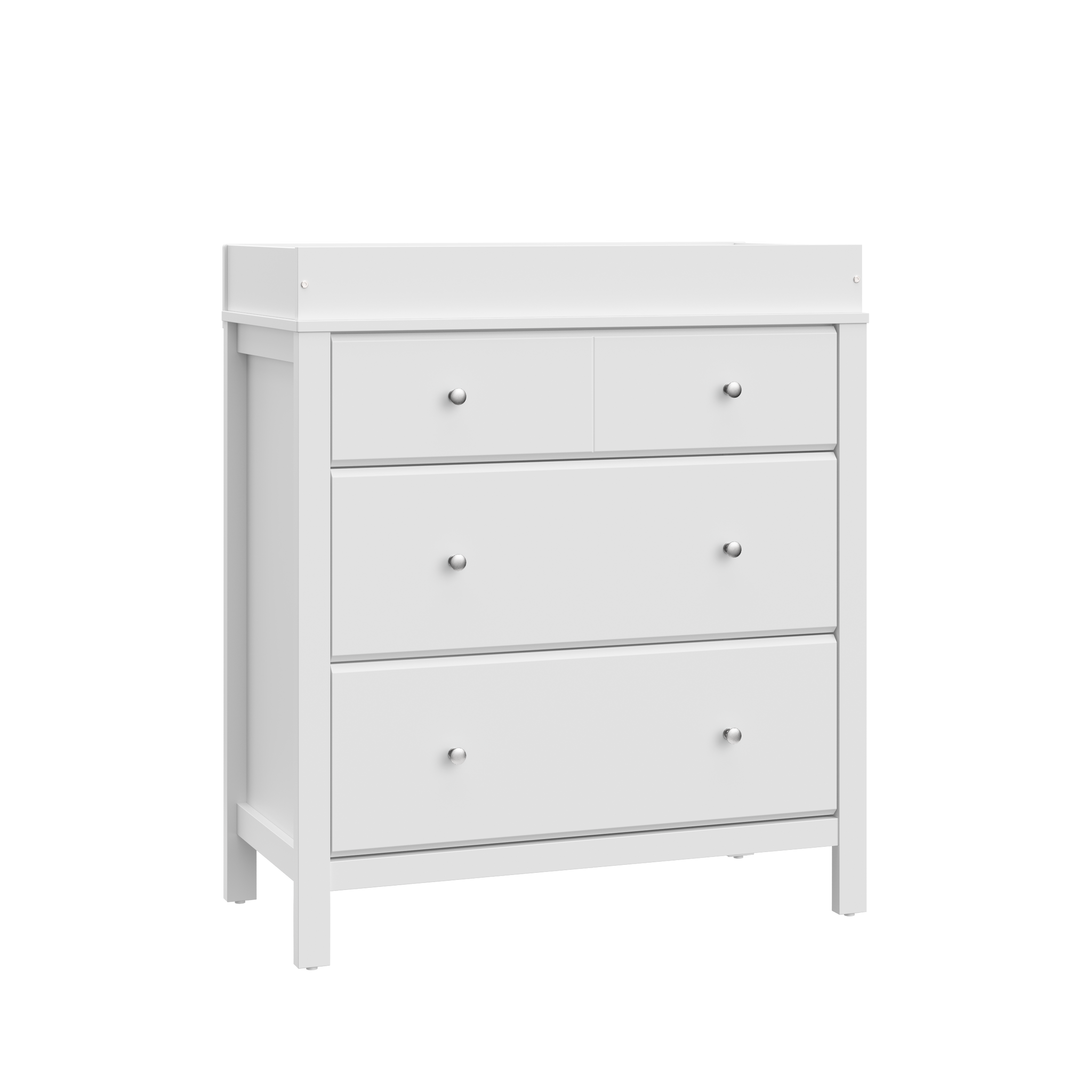 white 3 drawer chest with changing topper
