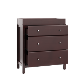espresso chest with 3 open drawer