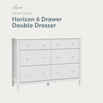horizon 6 drawer white dresser callout