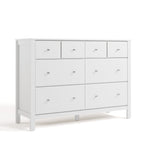 Horizon white 6 drawer dresser angle view