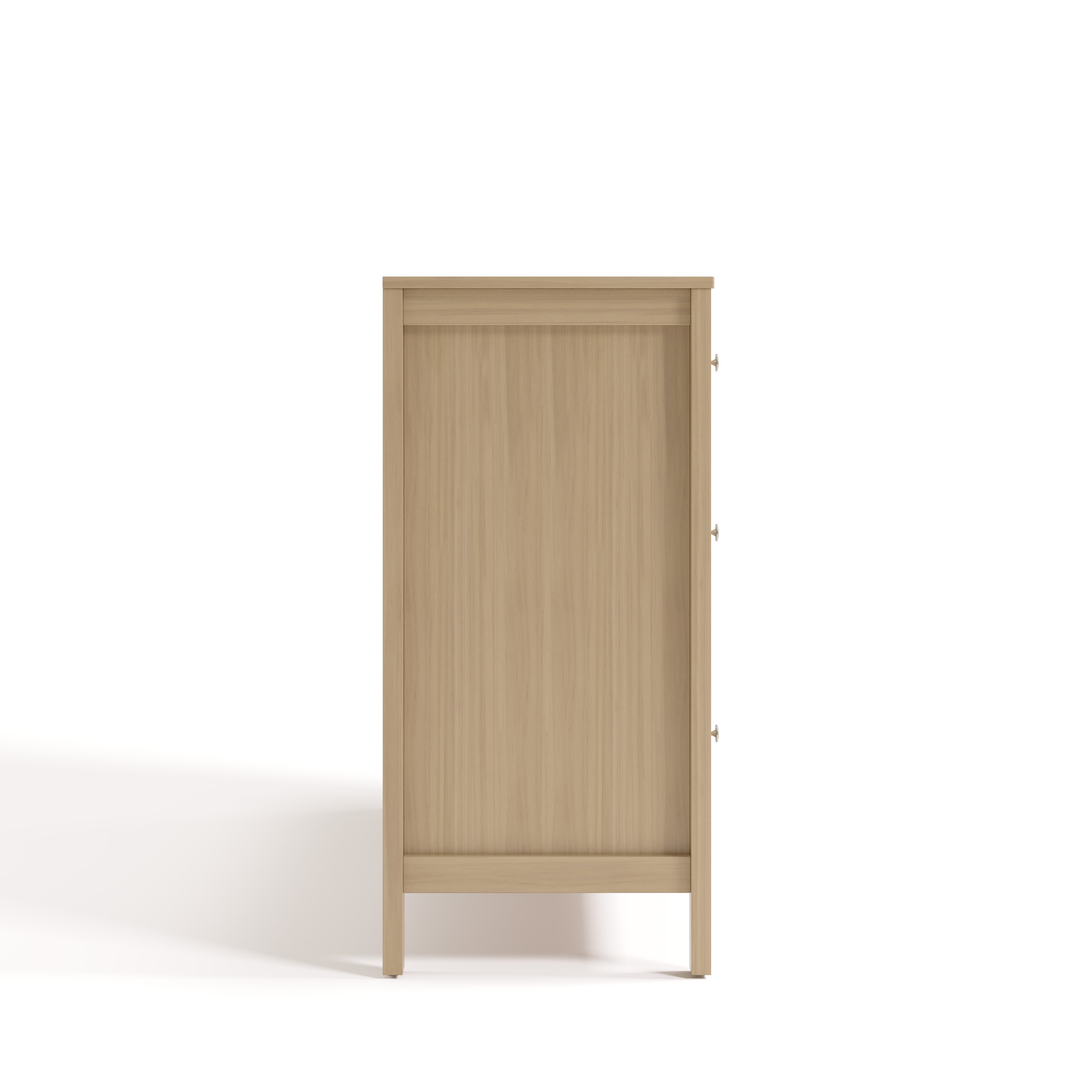 Horizon driftwood 6 drawer dresser side view