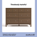 Horizon hazelnut 6 drawer dresser style callout