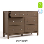 Horizon hazelnut 6 drawer dresser with GGG and PTPA logos on top right