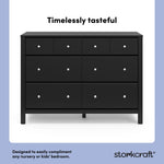 Horizon black 6 drawer dresser style callout